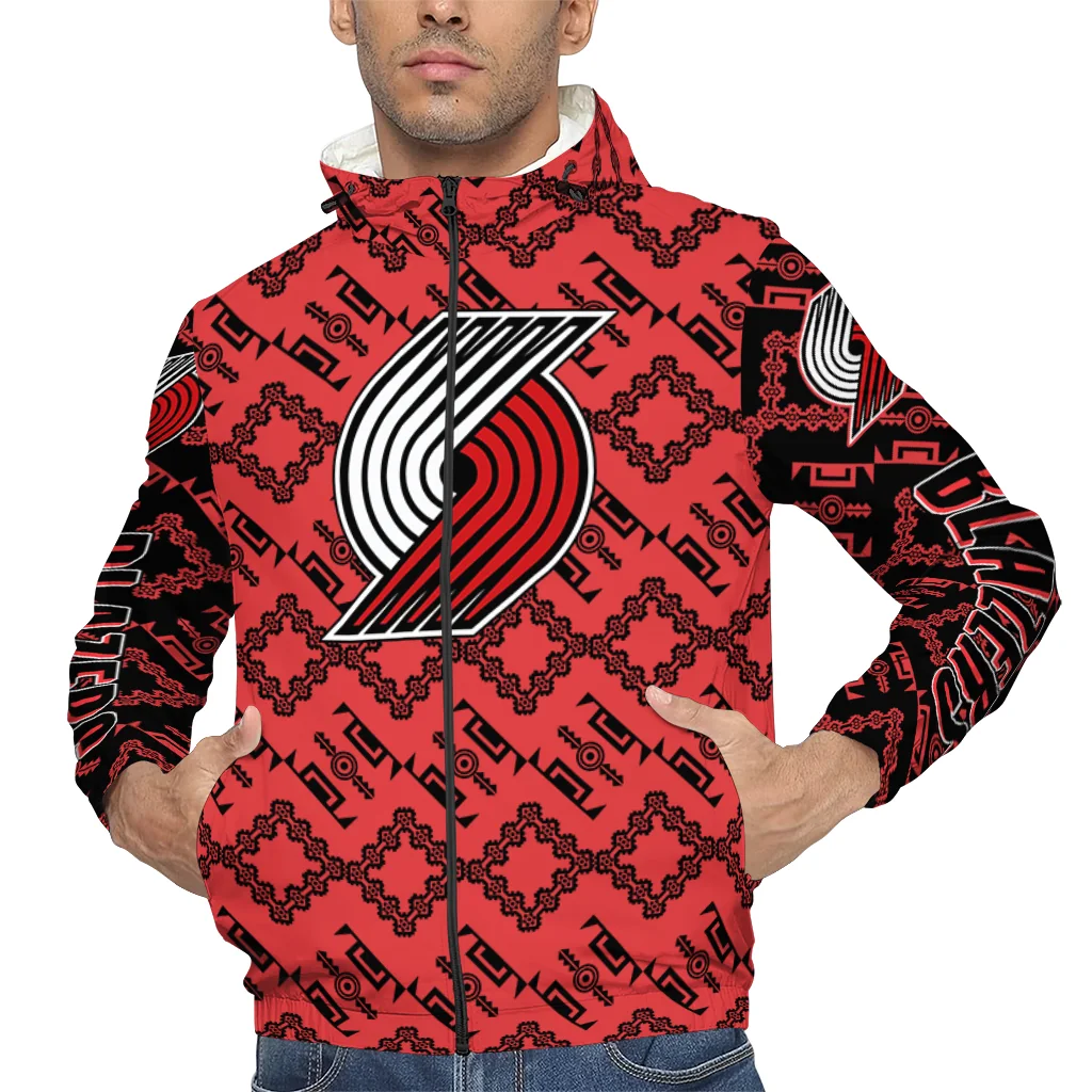 custom portland trail blazers trellis mesh red windbreaker jacket top rated custom portland trail blazers trellis mesh red windbreaker jacket top rated