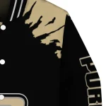 custom purdue boilermakers burst splatter gold varsity jacket best selling