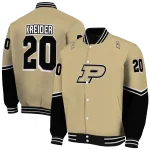 custom purdue boilermakers chevron style gold varsity jacket best selling