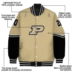 custom purdue boilermakers chevron style gold varsity jacket best selling