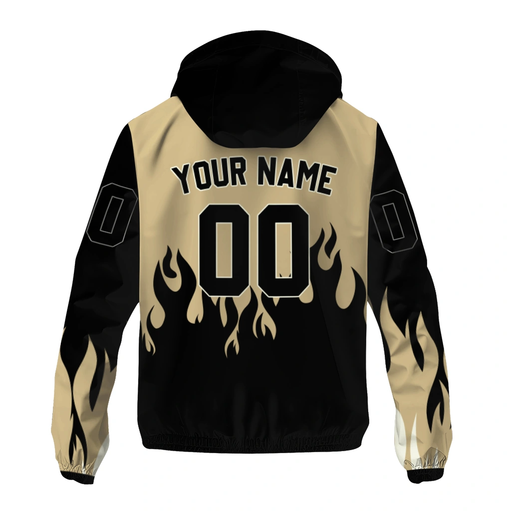 custom purdue boilermakers flame trim gold black windbreaker jacket fashion forward custom purdue boilermakers flame trim gold black windbreaker jacket fashion forward