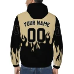 custom purdue boilermakers flame trim gold black windbreaker jacket best selling