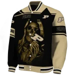 custom purdue boilermakers reaper hands gold black varsity jacket best selling