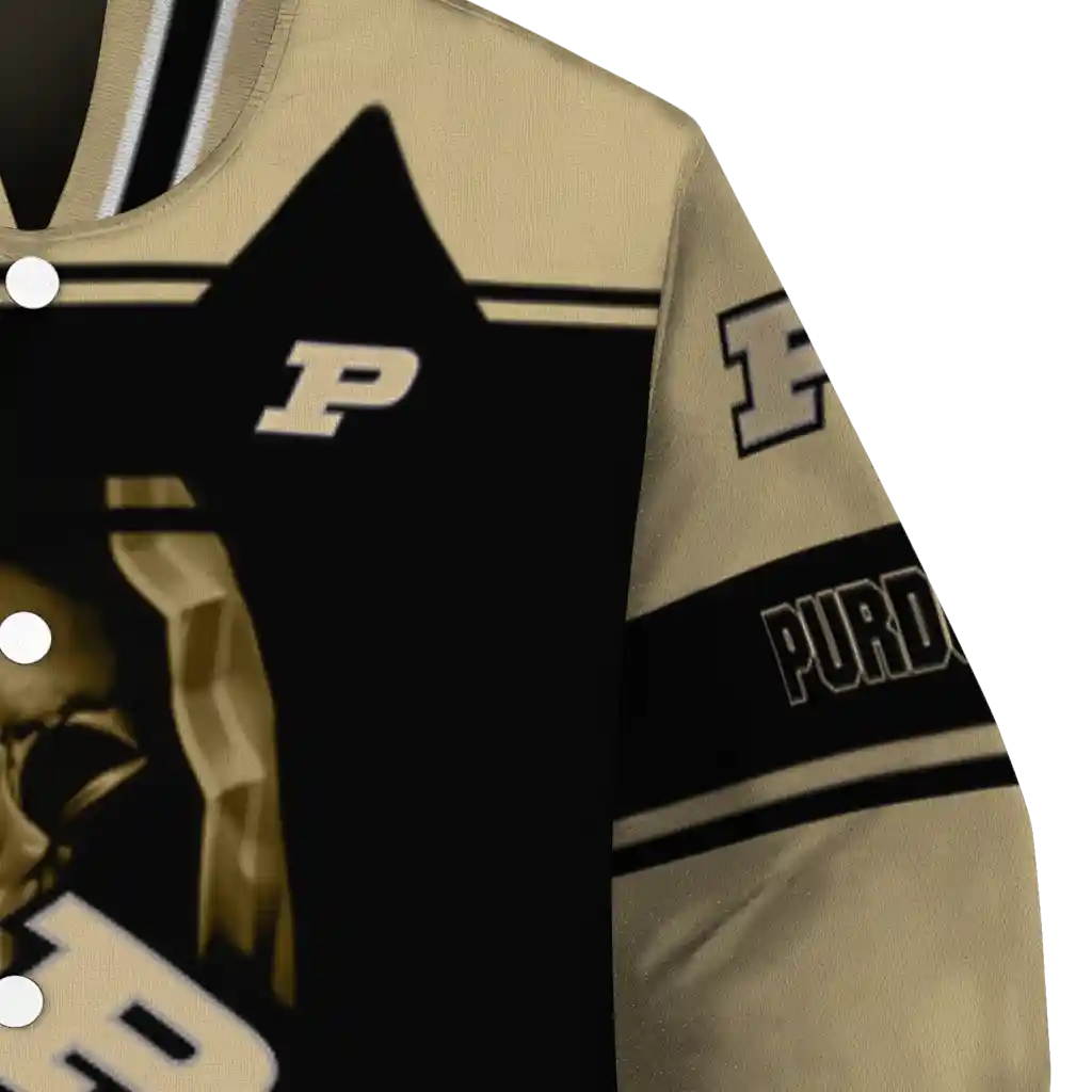 custom purdue boilermakers reaper hands gold black varsity jacket premium grade custom purdue boilermakers reaper hands gold black varsity jacket premium grade