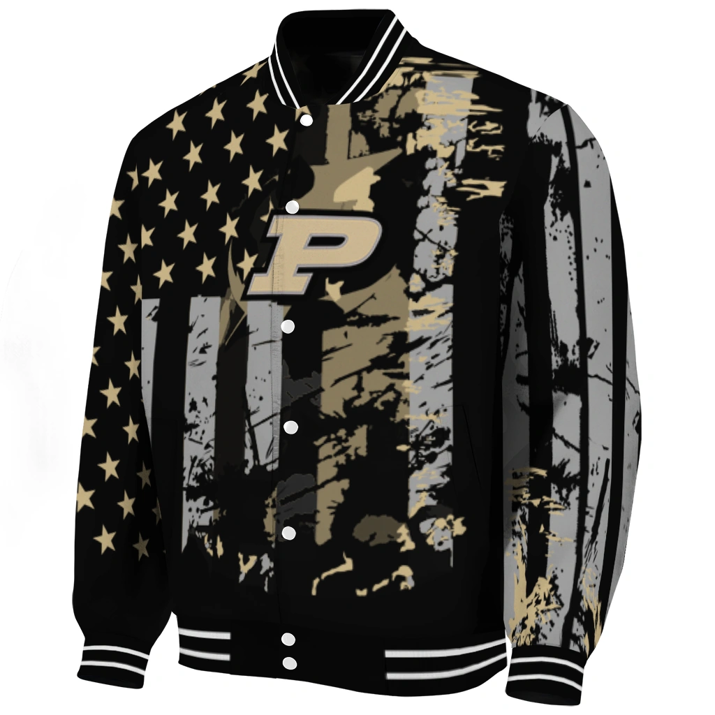 custom purdue boilermakers star stripes gold black varsity jacket best selling custom purdue boilermakers star stripes gold black varsity jacket best selling