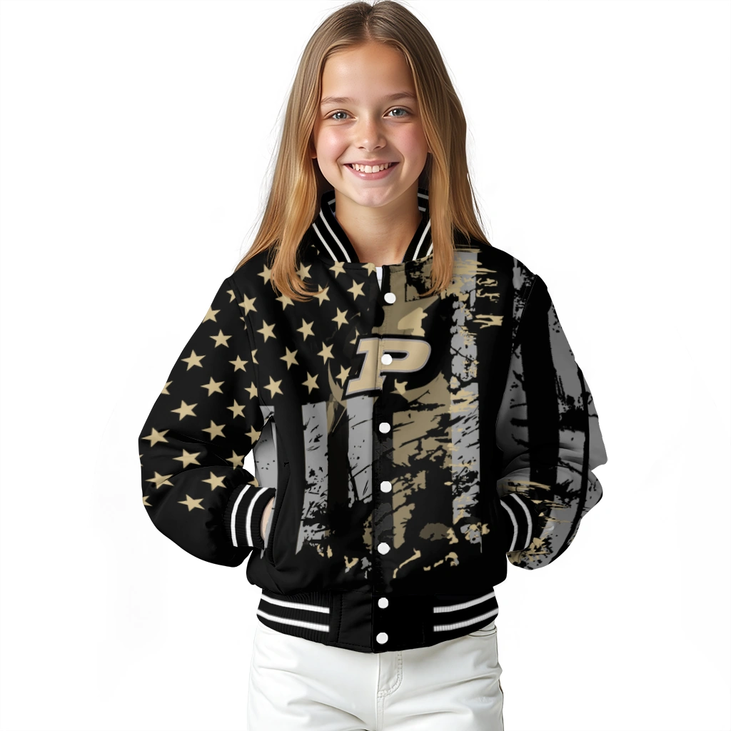custom purdue boilermakers star stripes gold black varsity jacket top rated custom purdue boilermakers star stripes gold black varsity jacket top rated