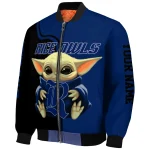 custom rice owls adorable yoda navy blue black bomber jacket best selling