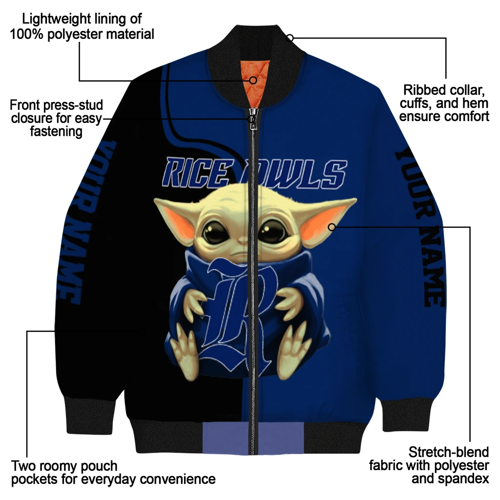 custom rice owls adorable yoda navy blue black bomber jacket new arrival custom rice owls adorable yoda navy blue black bomber jacket new arrival