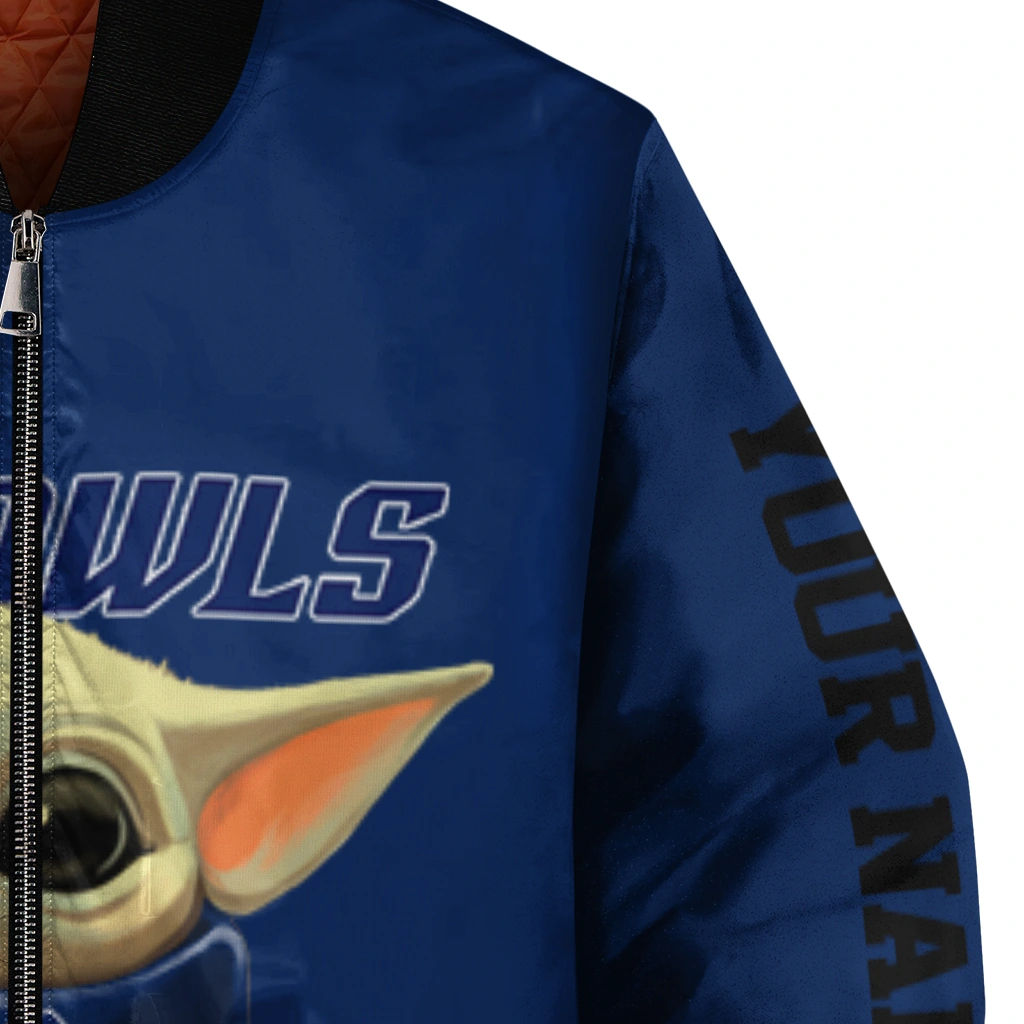 custom rice owls adorable yoda navy blue black bomber jacket premium grade custom rice owls adorable yoda navy blue black bomber jacket premium grade