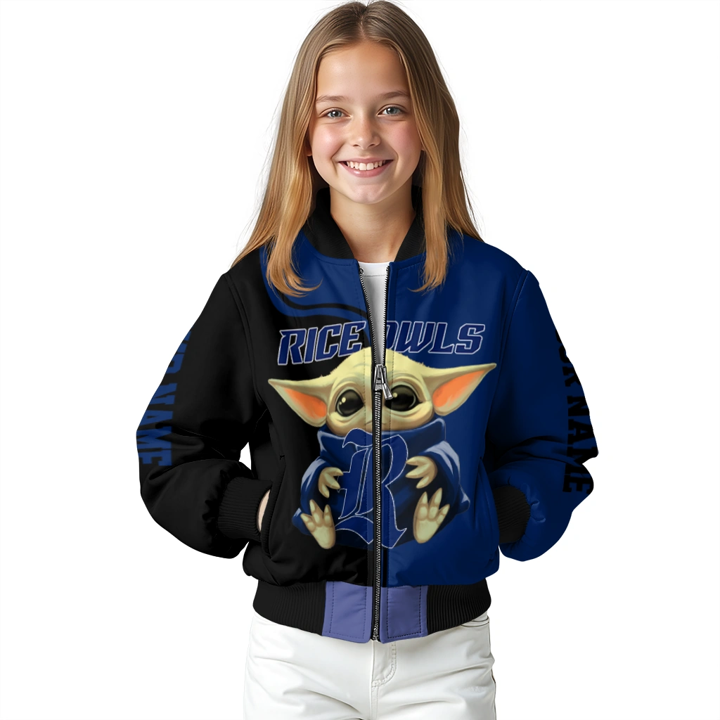 custom rice owls adorable yoda navy blue black bomber jacket top rated custom rice owls adorable yoda navy blue black bomber jacket top rated