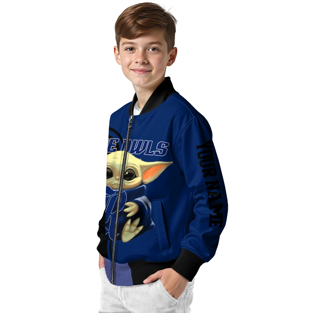 custom rice owls adorable yoda navy blue black bomber jacket trendy custom rice owls adorable yoda navy blue black bomber jacket trendy