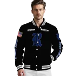 custom rice owls american flag skull black varsity jacket best selling