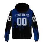custom rice owls flame trim navy blue black windbreaker jacket best selling