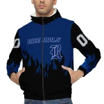 custom rice owls flame trim navy blue black windbreaker jacket best selling
