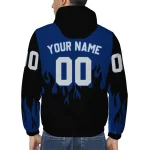 custom rice owls flame trim navy blue black windbreaker jacket best selling