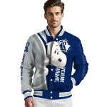 custom rice owls snoopy head navy blue varsity jacket best selling
