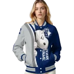 custom rice owls snoopy head navy blue varsity jacket best selling