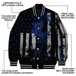 custom rice owls star stripes navy blue black varsity jacket best selling