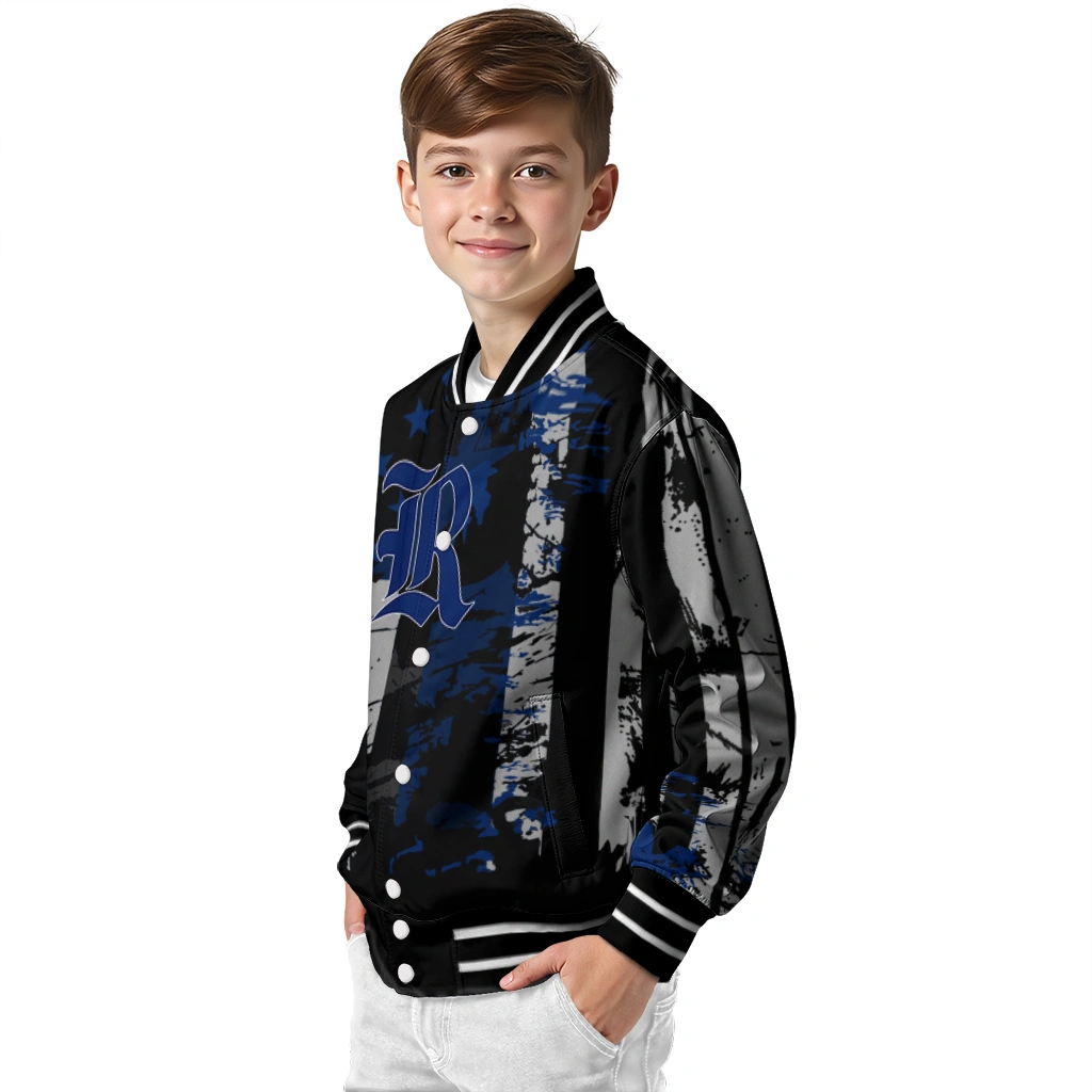 custom rice owls star stripes navy blue black varsity jacket trendy custom rice owls star stripes navy blue black varsity jacket trendy