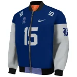 custom rice owls team patch navy blue bomber jacket best selling