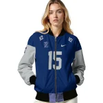 custom rice owls team patch navy blue bomber jacket best selling