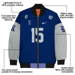 custom rice owls team patch navy blue bomber jacket best selling