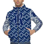custom rice owls trellis mesh navy blue windbreaker jacket best selling