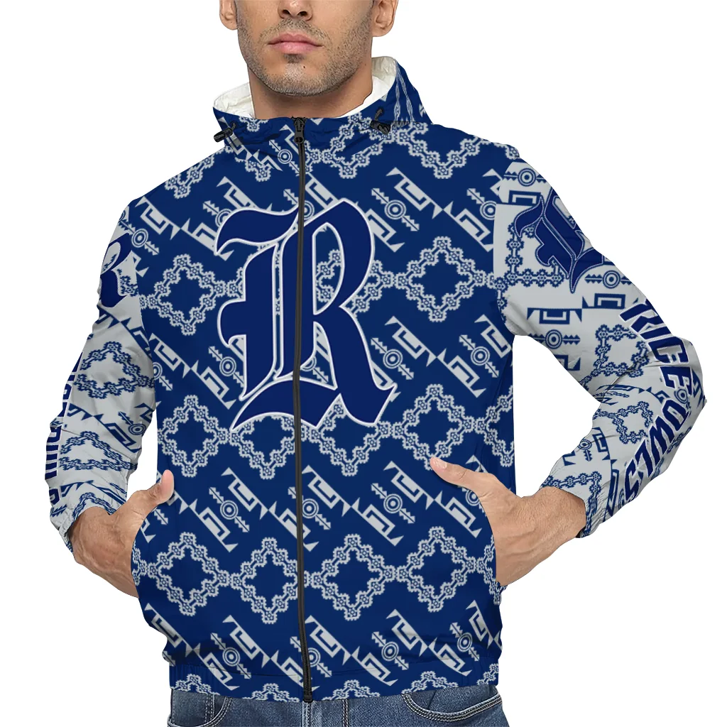 custom rice owls trellis mesh navy blue windbreaker jacket top rated custom rice owls trellis mesh navy blue windbreaker jacket top rated