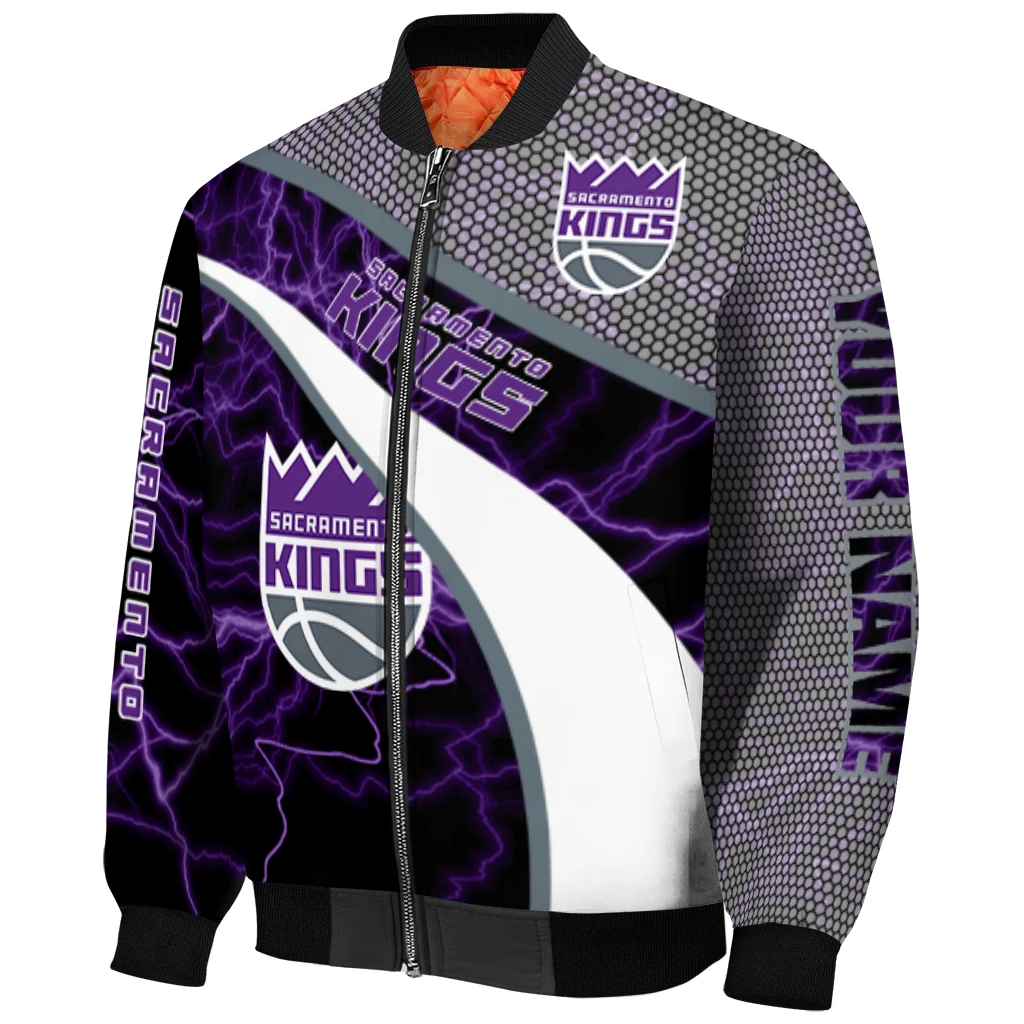 custom sacramento kings electric flash purple bomber jacket fashion forward custom sacramento kings electric flash purple bomber jacket fashion forward