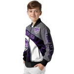 custom sacramento kings electric flash purple bomber jacket best selling