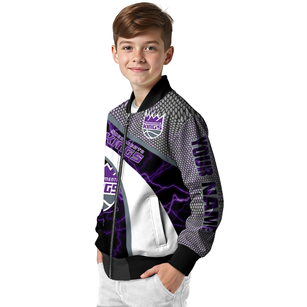 custom sacramento kings electric flash purple bomber jacket trendy custom sacramento kings electric flash purple bomber jacket trendy