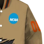 custom sam houston bearkats claw effect beige varsity jacket best selling