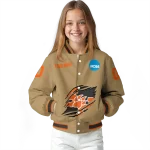 custom sam houston bearkats claw effect beige varsity jacket best selling