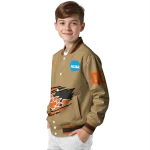 custom sam houston bearkats claw effect beige varsity jacket best selling