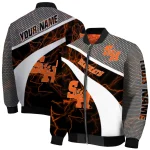 custom sam houston bearkats electric flash orange bomber jacket best selling