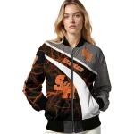 custom sam houston bearkats electric flash orange bomber jacket best selling