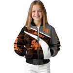 custom sam houston bearkats electric flash orange bomber jacket best selling