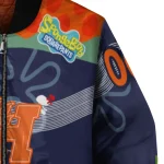 custom sam houston bearkats spongebob playtime orange blue bomber jacket best selling