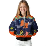 custom sam houston bearkats spongebob playtime orange blue bomber jacket best selling
