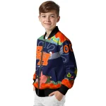 custom sam houston bearkats spongebob playtime orange blue bomber jacket best selling