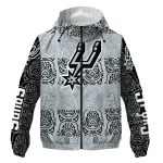 custom san antonio spurs cat eyes silver windbreaker jacket best selling