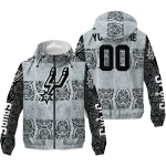 custom san antonio spurs cat eyes silver windbreaker jacket best selling
