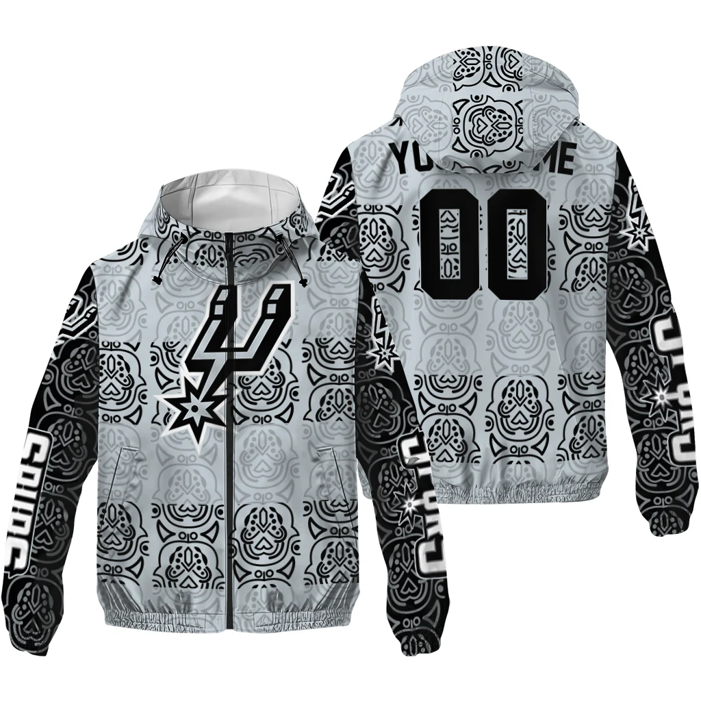 custom san antonio spurs cat eyes silver windbreaker jacket high quality custom san antonio spurs cat eyes silver windbreaker jacket high quality