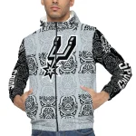 custom san antonio spurs cat eyes silver windbreaker jacket best selling