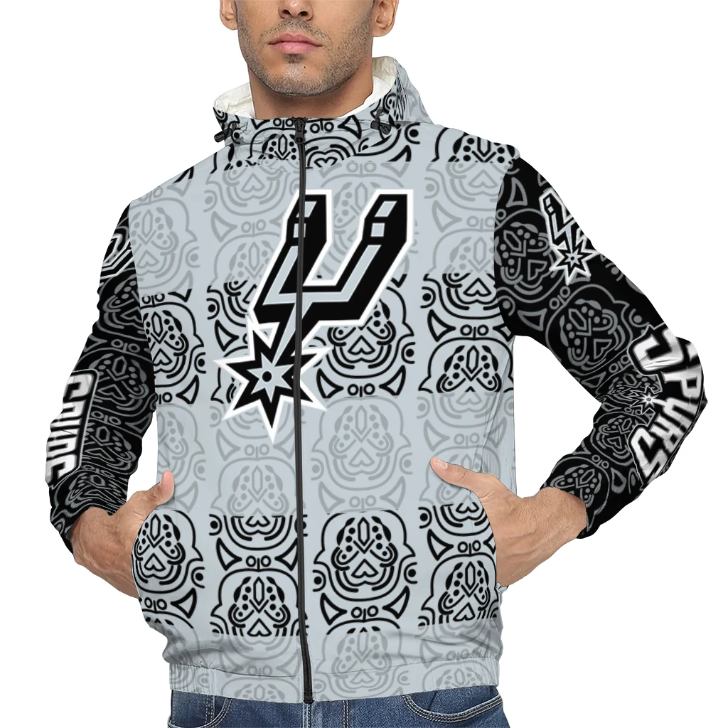 custom san antonio spurs cat eyes silver windbreaker jacket top rated custom san antonio spurs cat eyes silver windbreaker jacket top rated