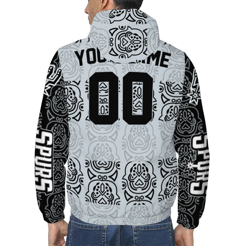 custom san antonio spurs cat eyes silver windbreaker jacket trendy custom san antonio spurs cat eyes silver windbreaker jacket trendy