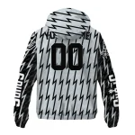 custom san antonio spurs lightning strike grid silver windbreaker jacket best selling