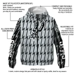 custom san antonio spurs lightning strike grid silver windbreaker jacket best selling