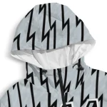 custom san antonio spurs lightning strike grid silver windbreaker jacket best selling