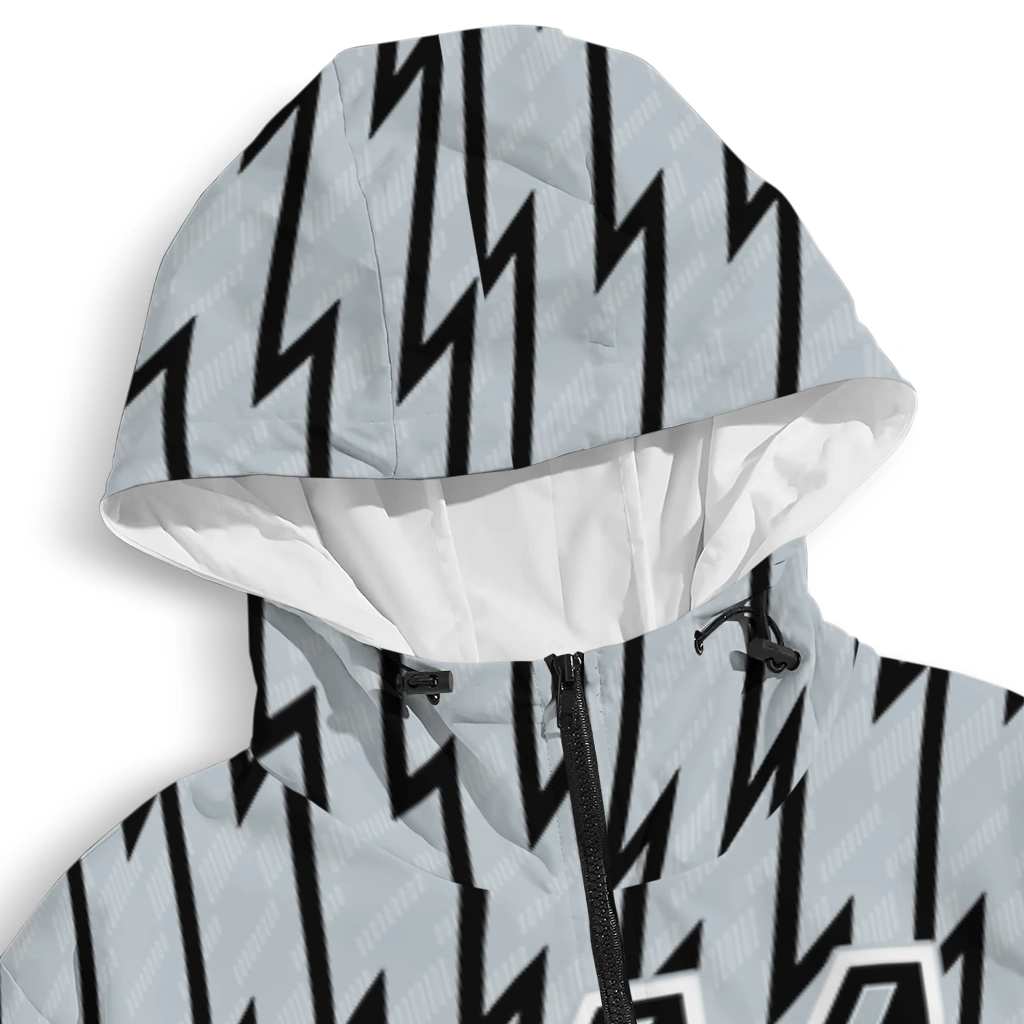 custom san antonio spurs lightning strike grid silver windbreaker jacket premium grade custom san antonio spurs lightning strike grid silver windbreaker jacket premium grade